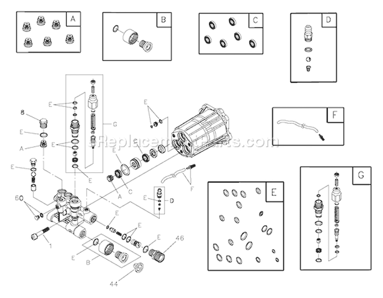 Page B Diagram and Parts List for 020307-1  Briggs and Stratton Pressure Washer